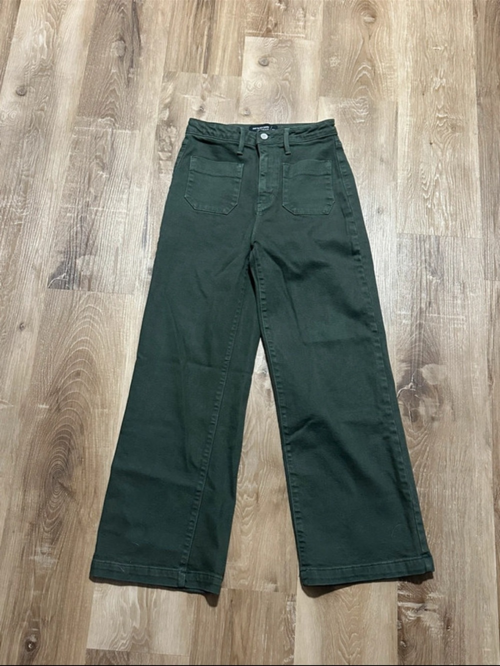Just Black High-Rise Wide Leg Jeans - Dark Green